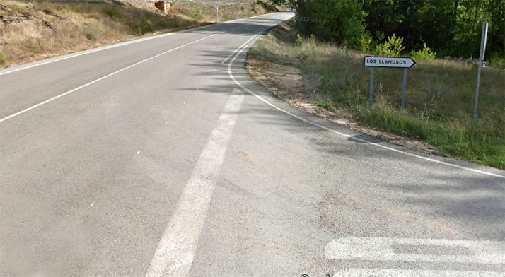 Entronque de la SO-100 con la carretera que lleva a Los Llamosos. /GM 