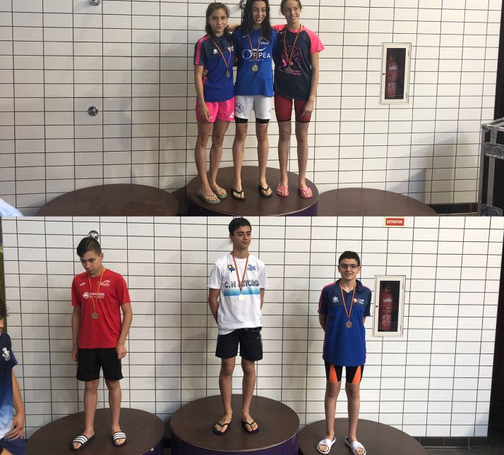 Los podios con presencia soriana en Valladolid. /CNS