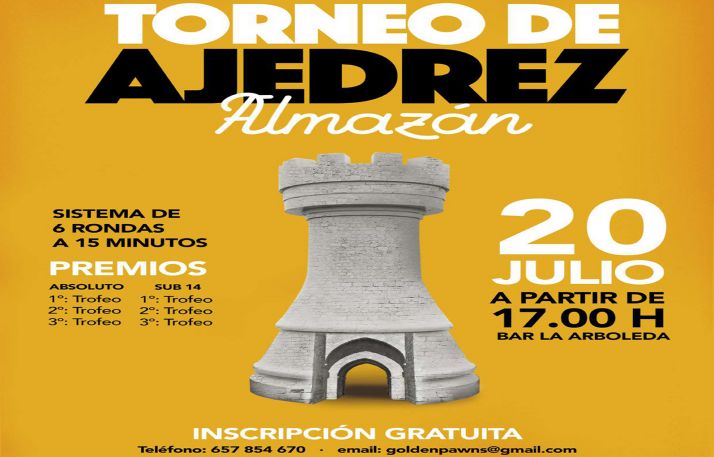El sábado, torneo de ajedrez en Almazán