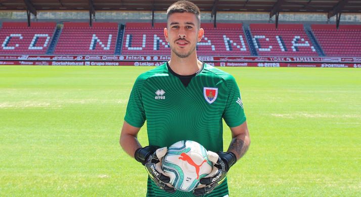 Dani Barrio, este viernes en el estadio de Los Pajaritos. /CDN