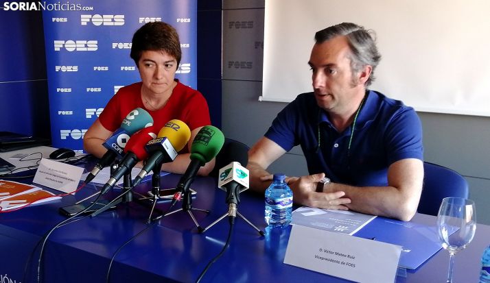 Mercedes Ciria y Víctor Mateo este viernes en rueda informativa. /SN