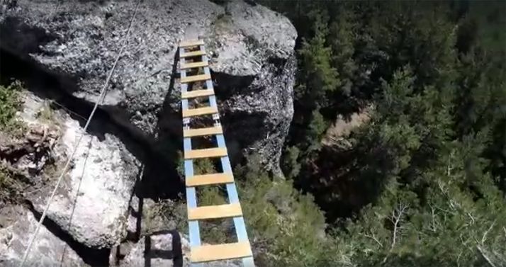 Uno de los tramos de la vía. 