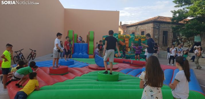 Una imagen de la pista americana para pequeños esta tarde en Garray. /SN