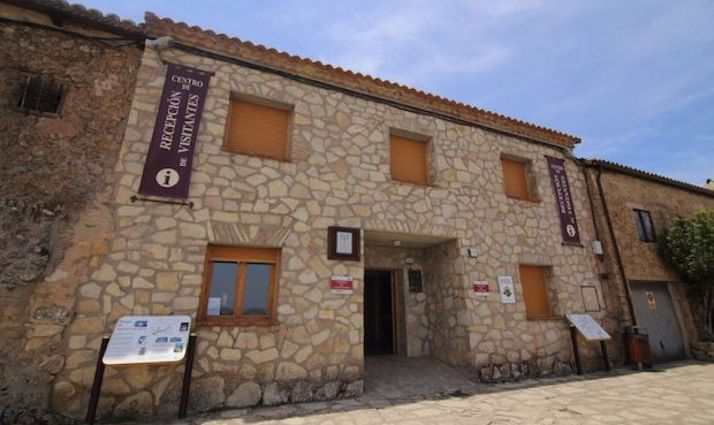 Oficina de turismo en Medinaceli, que alberga el centro de recepción de visitantes. 