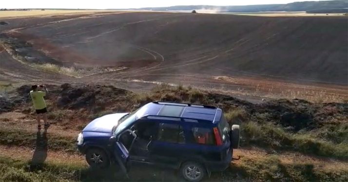 Una imagen de la superficie quemada. 