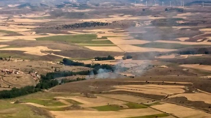 Vista aérea del incendio. /BRIF