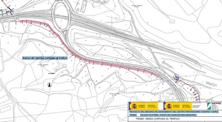 Plano con el tramo afectado. 