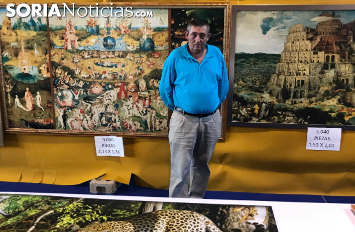 Eduardo Soto expone sus enormes puzzles en Almazán