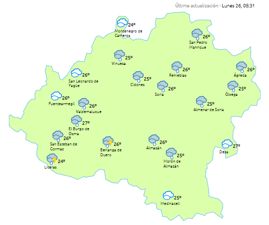 Tarde de tormentas para el último lunes de agosto