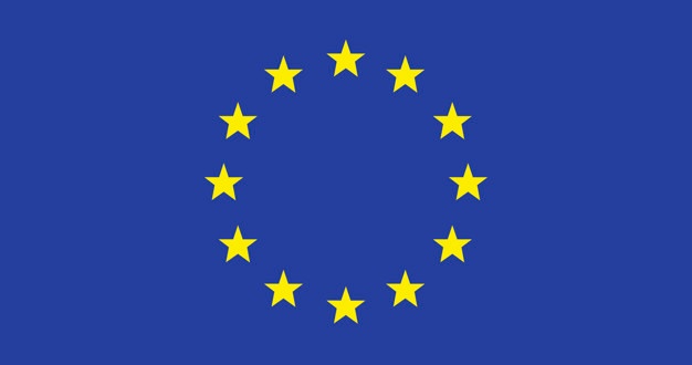 Bandera de la Unión Europea. UE