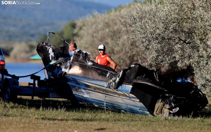 Intenso miércoles para los bomberos de Soria: explosión en la Playa Pita y extravío en la Sierra Cebollera