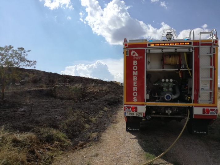 Incendio sofocado en Almazul.