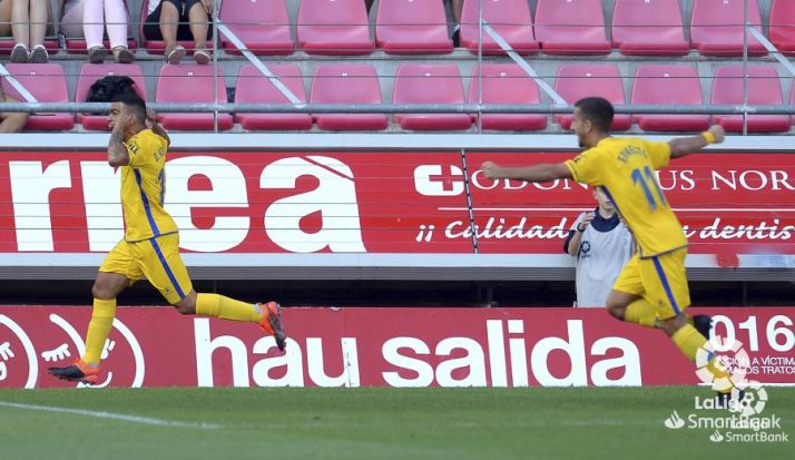 Celebración del tanto visitante. LFP