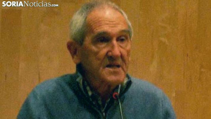 El padre Ángel Olaran en una visita a Soria. /SN