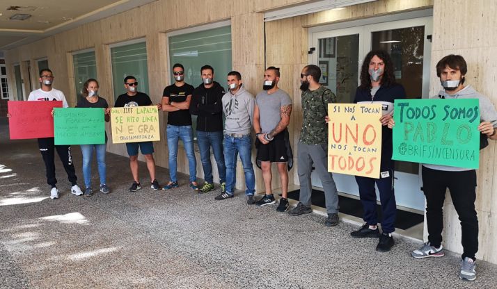 Concentración ante la sede de Tragsa este miércoles.