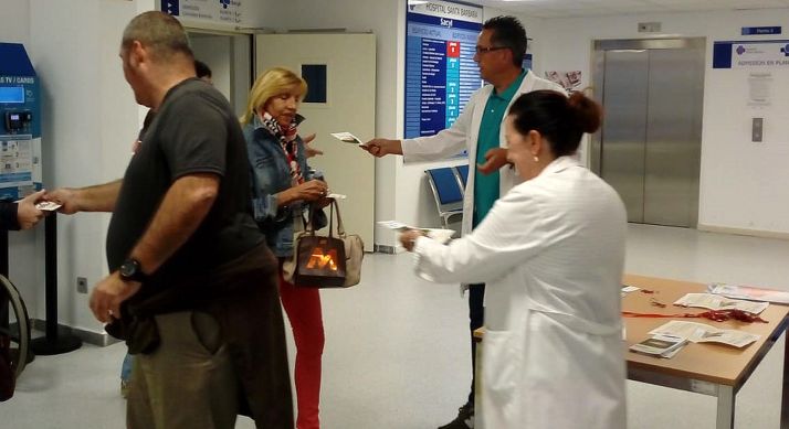 Imagen de la jornada informativa en el Santa Bárbara esta mañana de viernes. 