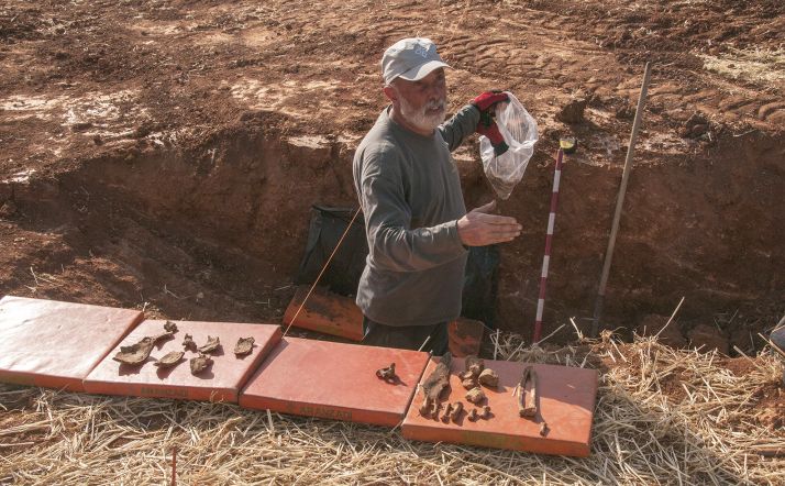 Una imagen con los restos de la fosa. /ASRD