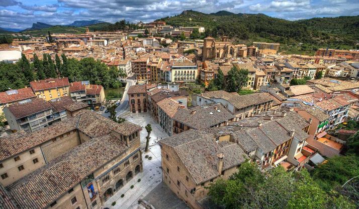 Una panorámica del casco antiguo de Estella. 