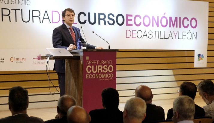 Alfonso Fernández Mañueco, en su intervención este miércoles en Valladolid. /Jta.