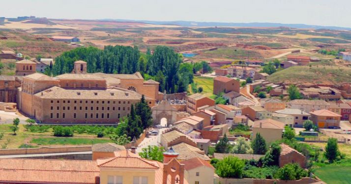 Una panorámica de Santa María de Huerta. 