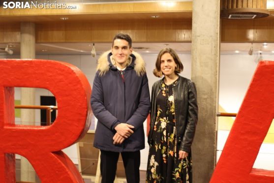 Dani Mateo y Marta Pérez, galardonados en la Gala Provincial del Deporte soriano. SN