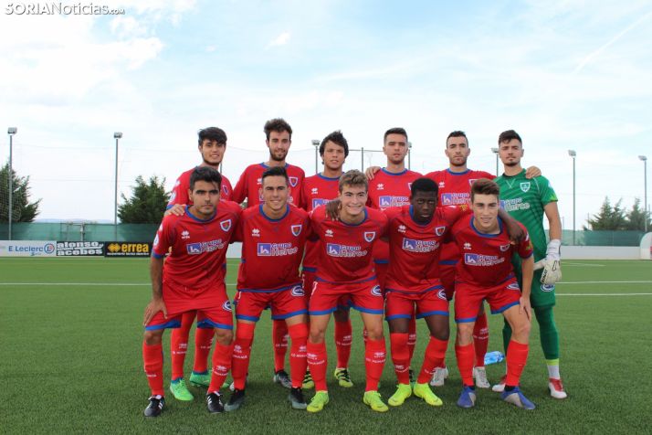 El Numancia B suma su primer triunfo tras arrollar en la segunda mitad al Real Burgos en San Amaro (2-0)