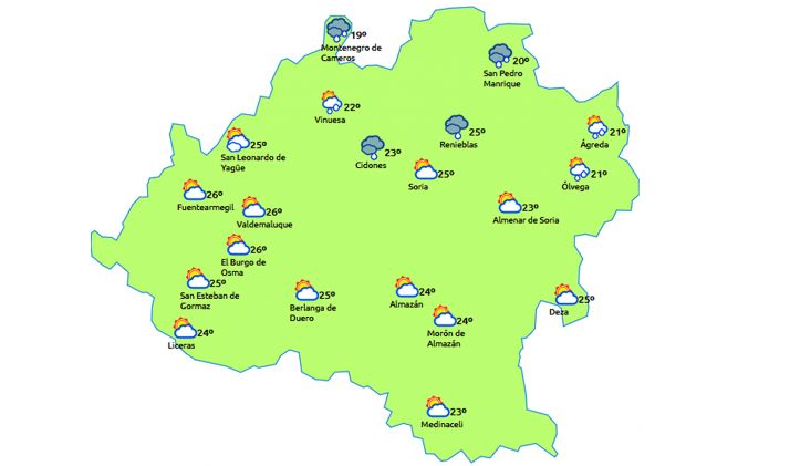Pronóstico a las 16:00 horas. /eltiempo.es