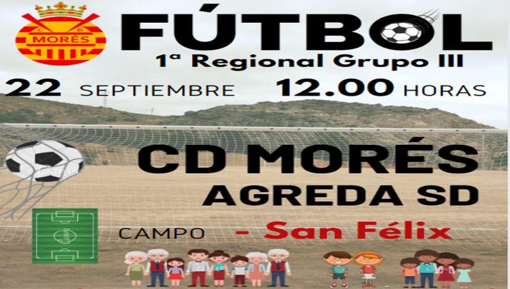 La SD Ágreda se lleva un saco de goles (6-0) en su visita al CD Morés 