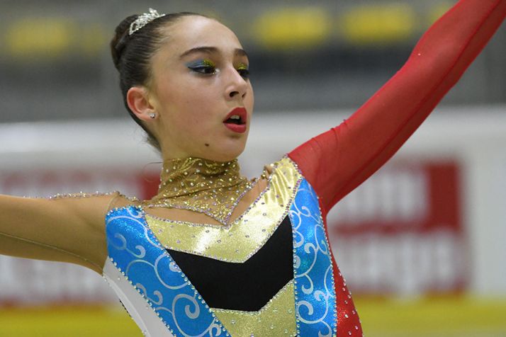 La soriana Ángela Díaz, oro de patinaje artístico en la Copa de Europa de Roana