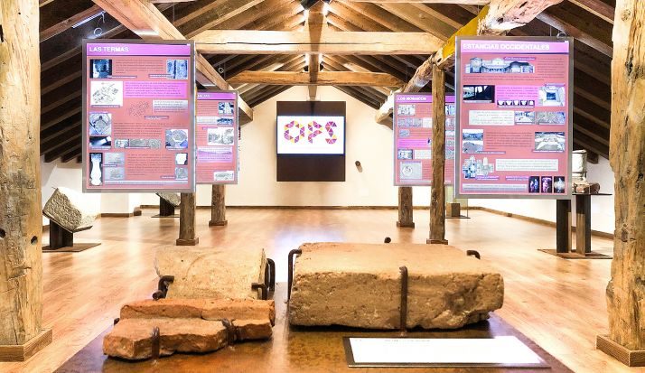 Espacio expositivo de la villa romana de Los Quintanares, en Ríoseco de Soria. /Dip.