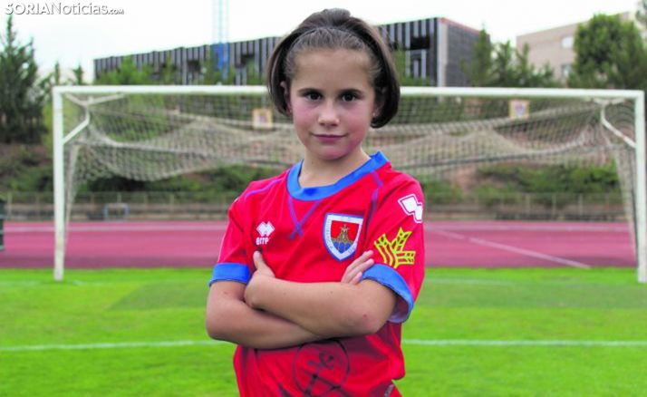 Zaira Gallardo, la referencia del Alevín B del CD Numancia. SN