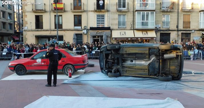 Una imagen del simulacro esta tarde de viernes. /SN