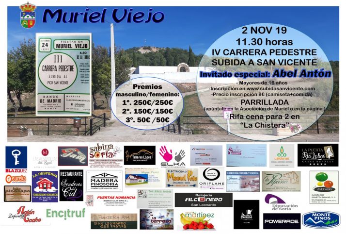 El cartel para la prueba 