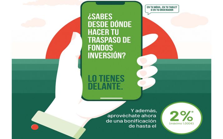 Unicaja incentiva a los clientes que traspasen sus fondos de inversión desde otras entidades financieras con una bonificación del 2%