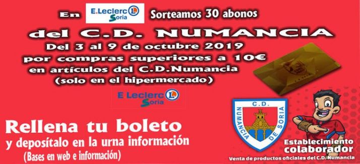 E.Leclerc adquiere 30 abonos del Numancia para sortear entre sus clientes