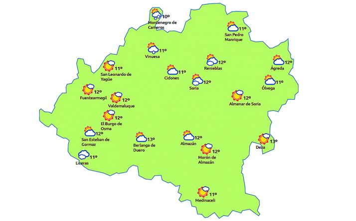 Previsión a las 15:00 horas. /eltiempo.es