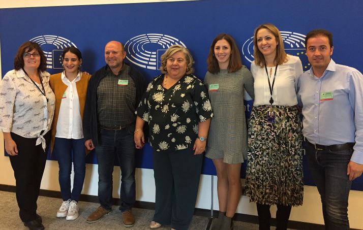 Eurodiputados y miembros de la SSPA. 