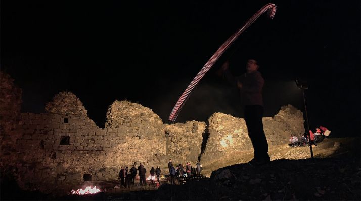 Noche de las Ánimas en el castillo de la localidad pinariega. /ASY