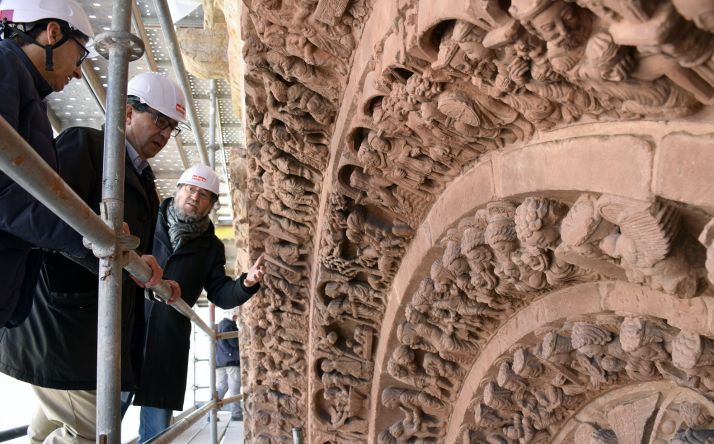 Labores de restauración de la iglesia de Santo Domingo el pasado año. /Jta.