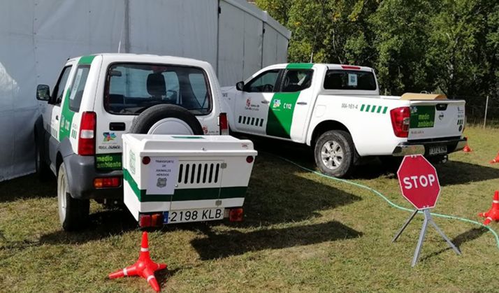 Dos todo terreno de Medio Ambiente de la Junta. /APAMCYL