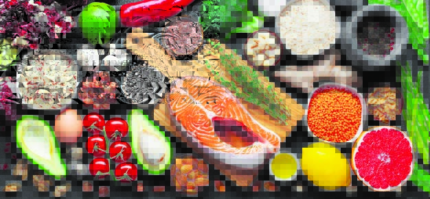 Conjunto de alimentos. Comida sana. 