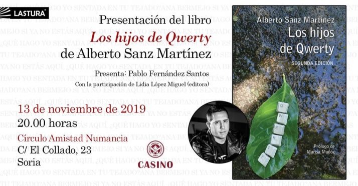 En el Casino, presentación del libro Los hijos de Qwerty, de Alberto Sanz, este miércoles