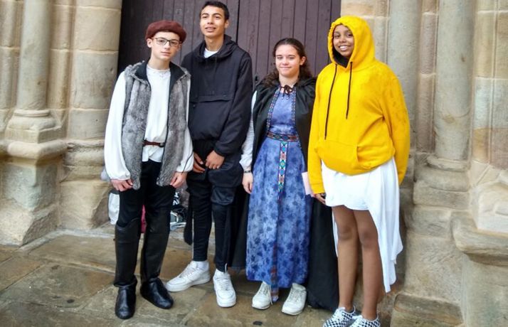 Algunos de los alumnos participantes en el proyecto. 