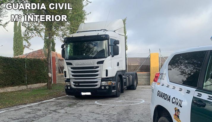 El vehículo recuperado por la GC. /GC