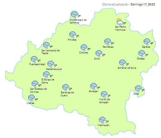 El tiempo anuncia un domingo gris y pasado por agua