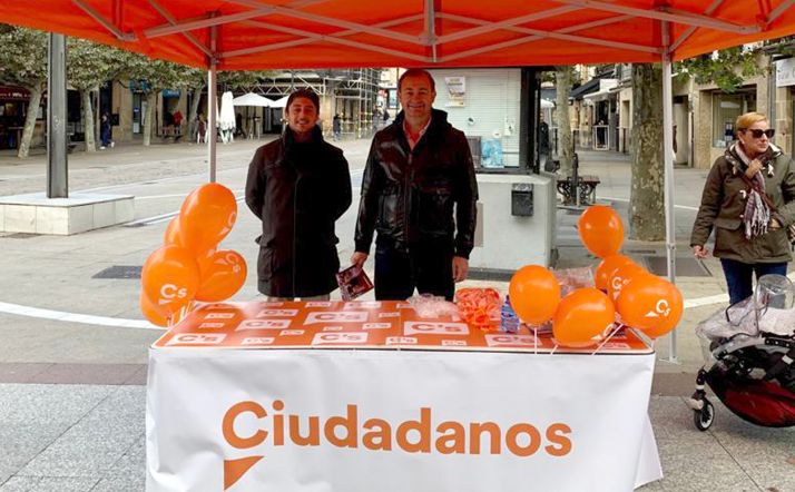 García (izda.) y Leal, este jueves en El Collado. 