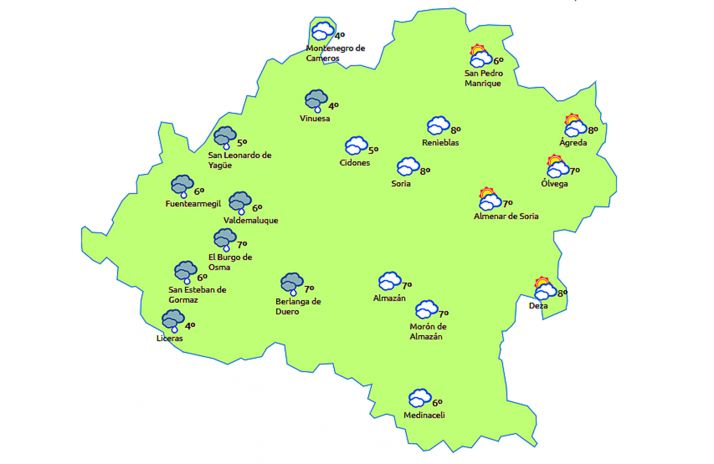 Previsión a las 15:00 horas. /eltiempo.es