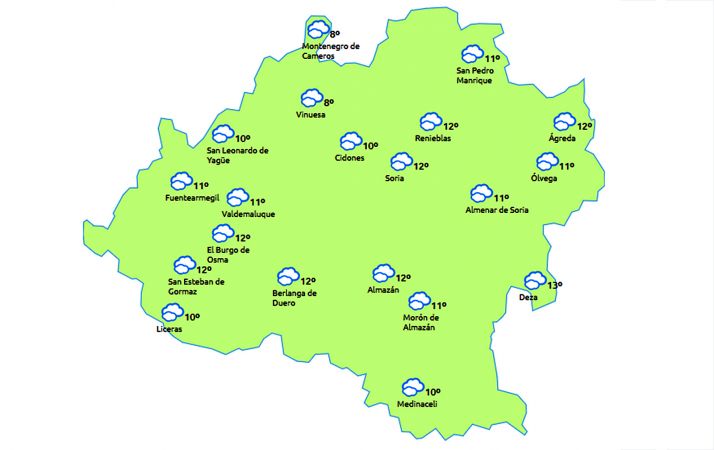 Previsión a las 15:00 horas. /eltiempo.es