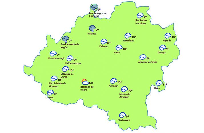 Pronóstico a las 15:00 horas. /eltiempo.es
