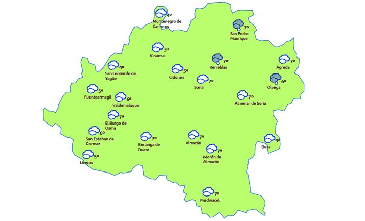 Pronóstico a las 15:00 horas. /eltiempo.es